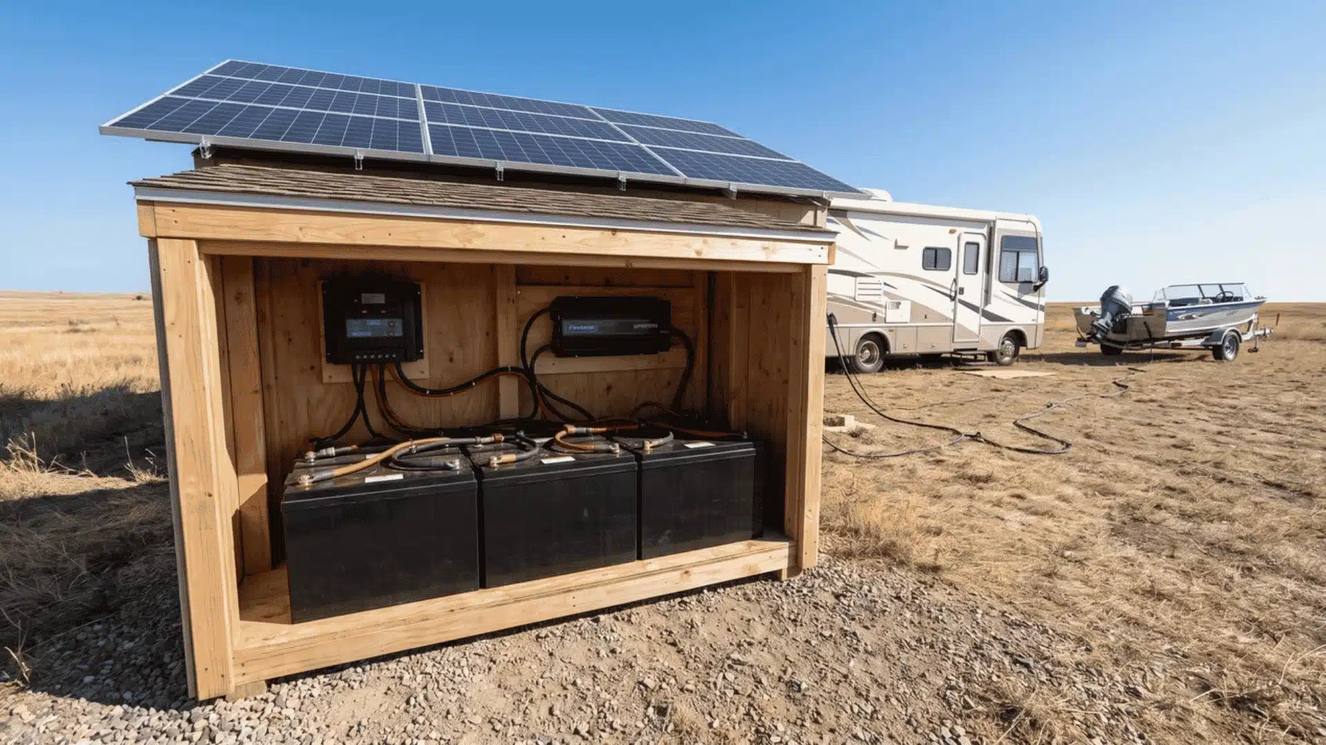 AGM battery used for solar, RV, and marine power systems