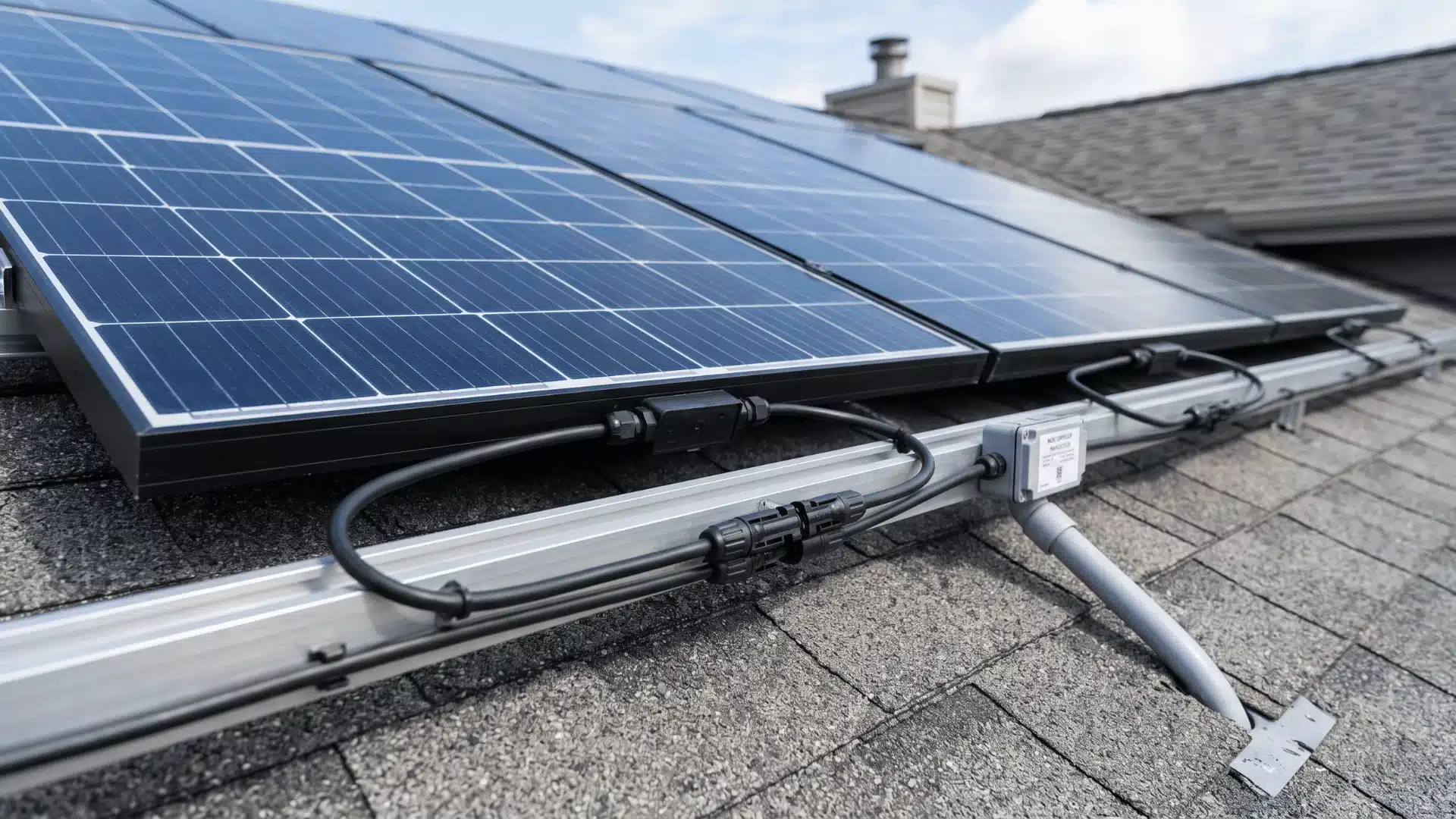 Residential solar panels generating electricity under a PPA system